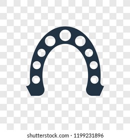 Horseshoe vector icon isolated on transparent background, Horseshoe transparency logo concept
