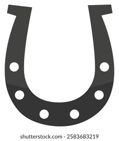 Horseshoe vector icon isolated on white background.