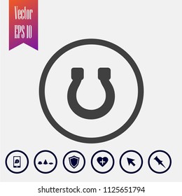horseshoe vector icon. luck icon