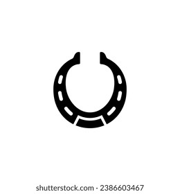 Horseshoe vector icon on white background.