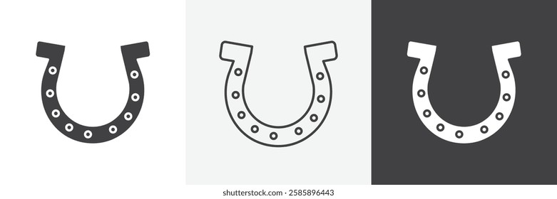 Horseshoe vector icons collection graphic designs for ui designs