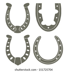 Horseshoe vector illustration. Isolated horseshoe on white background