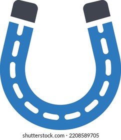 horseshoe Vector illustration on a transparent background. Premium quality symmbols. Glyphs vector icons for concept and graphic design. 

