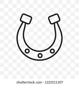 Horseshoe vector linear icon isolated on transparent background, Horseshoe transparency concept can be used for web and mobile