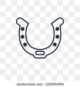 Horseshoe vector outline icon isolated on transparent background, high quality linear Horseshoe transparency concept can be used web and mobile