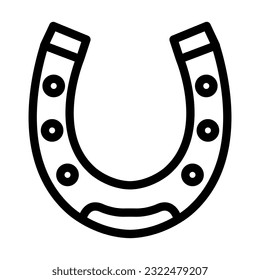 Horseshoe Vectordick Line Symbol für persönliche und kommerzielle Nutzung.
