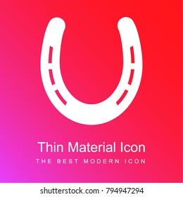 Horseshoe without holes and with slits red and pink gradient material white icon minimal design