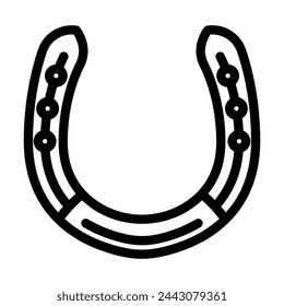 horseshoeing blacksmith line icon vector. horseshoeing blacksmith sign. isolated contour symbol black illustration