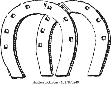 Horseshoes, From the Dictionary of Word and Things, 1888.