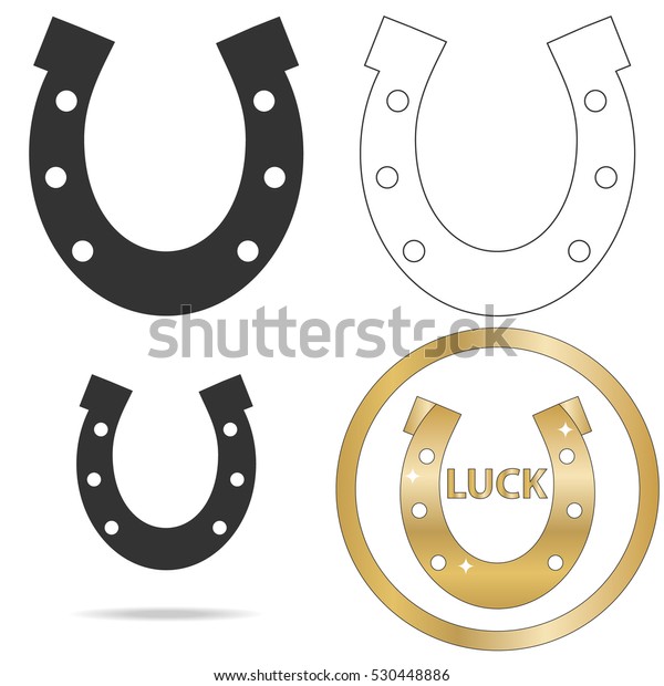 Horseshoes Horseshoe Icon Good Luck Symbol Stock Vector (Royalty Free ...