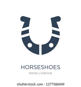 horseshoes icon vector on white background, horseshoes trendy filled icons from Miscellaneous collection, horseshoes vector illustration