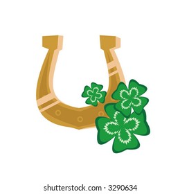 horseshoes, luck, vector, clover, leaf, four, gambling, design, casino, coins, symbol, games