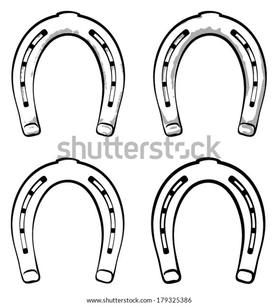 Horseshoes Set Horseshoe Icons Isolated Stock Vector (royalty Free 