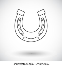 Horseshoes. Single flat icon on white background. Vector illustration.