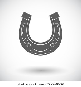 Horseshoes. Single flat icon on white background. Vector illustration.