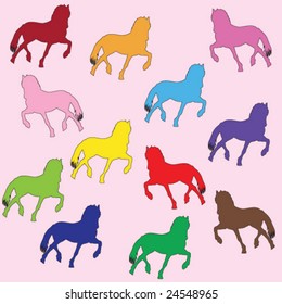 Horses-vector