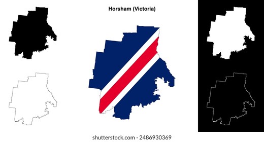 Horsham (Victoria) Outline-Kartenset