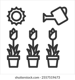 Horticultural Outline Icon Vector Illustration