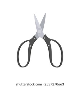 Horticultural Scissor, Farming Flat Vector Illustration