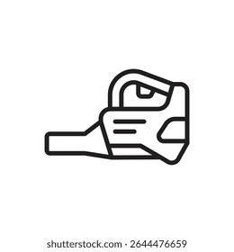 Horticulture Blower Outline Icon Vector Illustration