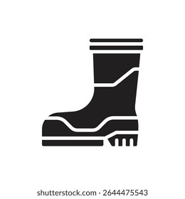 Horticulture Boot Filled Icon Vector Illustration