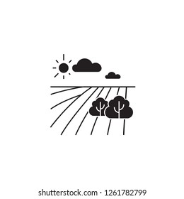 Horticulture concept black vector concept icon. Horticulture concept flat illustration, sign