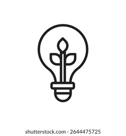 Horticulture Eco Light Outline Icon Vector Illustration