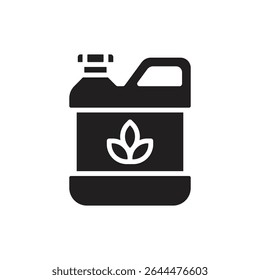 Ilustração de vetor de ícone preenchido de fertilizante de horticultura