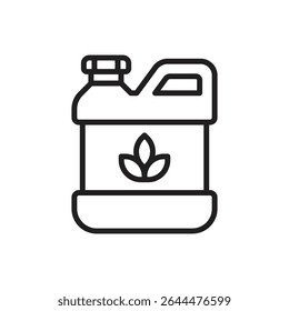 Ilustração do vetor do ícone do contorno do fertilizante de horticultura