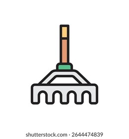 Horticulture Rake Icon Vector Illustration