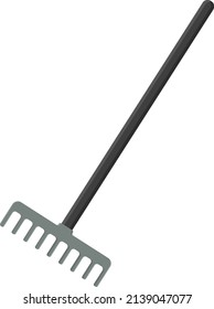 Horticulture rakes, illustration, vector on a white background.