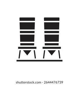 Horticulture Silo Filled Icon Vector Illustration