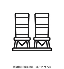 Horticulture Silo Outline Icon Vector Illustration