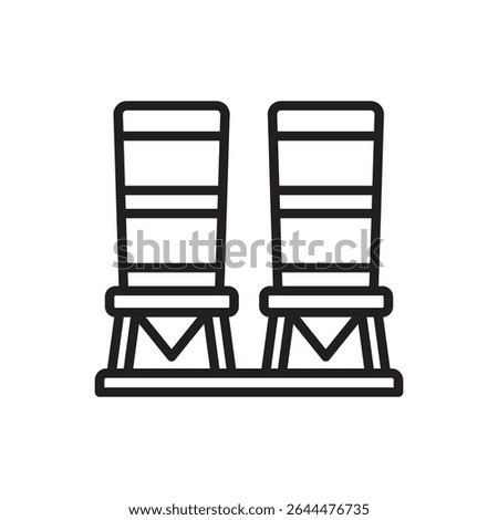 Horticulture Silo Outline Icon Vector Illustration