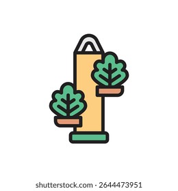 Ilustração do vetor do ícone da agricultura vertical da horticultura