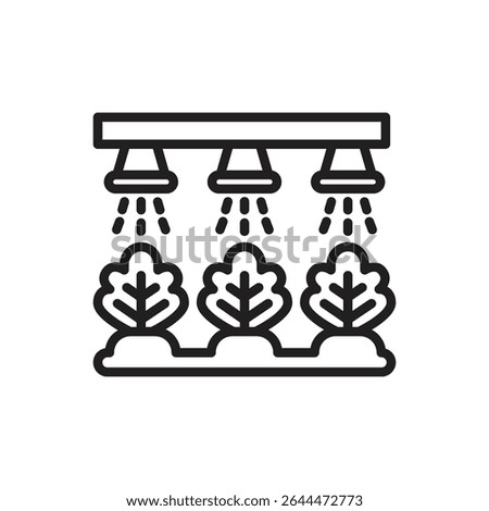 Horticulture Watering Outline Icon Vector Illustration