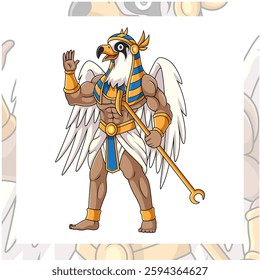 Horus cartoon mascot character design
