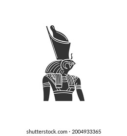 Horus Egypt Icon Silhouette Illustration Egypcian Stock Vector (Royalty ...