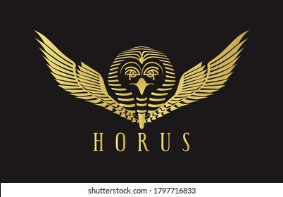 Horus Egyptian God with wings