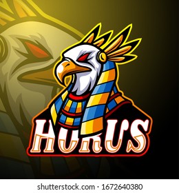 Horus esport logo mascot design