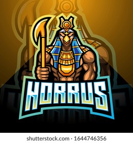 Horus esport mascot logo design