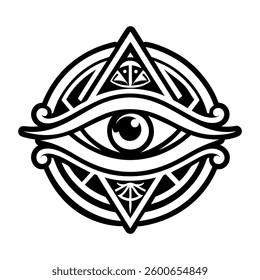 Horus eye icon designed in filled style