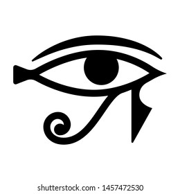 Horus eye icon. Good sight vector logotype. Ancient magic pharaon drawing.