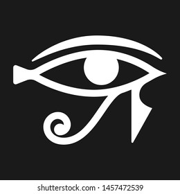 Horus eye icon. Good sight vector logotype. Ancient magic pharaon drawing.