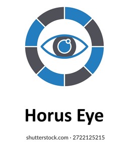 Icono de Vector de Horus Eye que puede modificarse o editarse fácilmente

