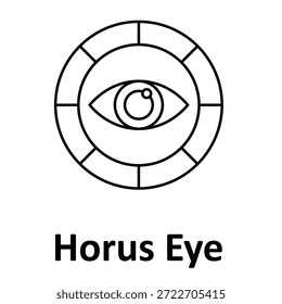 Icono de Vector de Horus Eye que puede modificarse o editarse fácilmente
