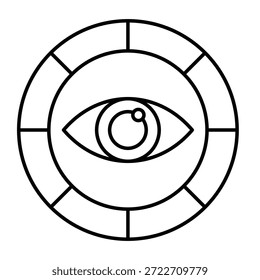 Icono de Vector de Horus Eye que puede modificarse o editarse fácilmente
