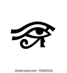 Horus eye (Wadjet), Eye of Ra. 
Antique Egyptian hieroglyphic mystical sign.