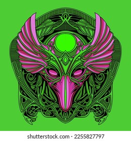 Horus Head Hand Drawn Illustration
