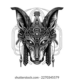 The Horus head logo portrays the falcon-headed god from ancient Egyptian mythology, representing power, protection, and vision